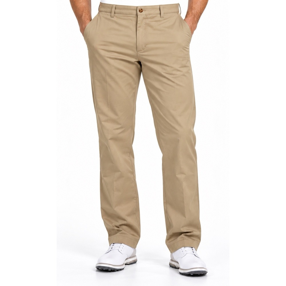 Ben Hogan Men's Golf Pants 36x32 Tan Khaki Performance Flat Front NWT